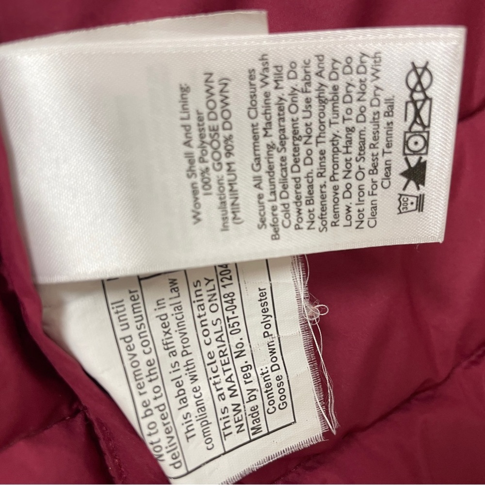Eddie Bauer Burgundy Stormdown 800 Medium​ - Picture 4 of 4